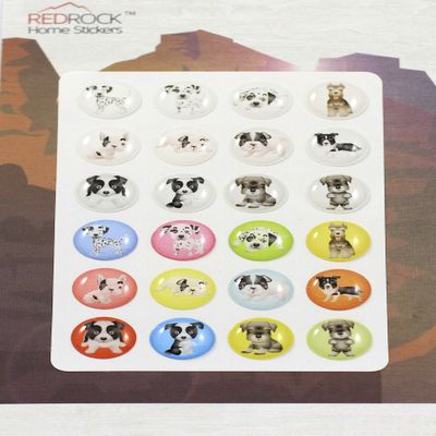 Colorful Dogs 24 Pieces Home Button Stickers for iPhone 5 4/4s 3GS 3G, iPad 2, iPad Mini, iPod Touch