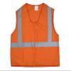 Mutual 84910 High Visibility Polyester ANSI Class 2 Non Durable Flame Retardant Solid Safety Vest with 2" FR Reflective Tapes, Medium, Orange view 1
