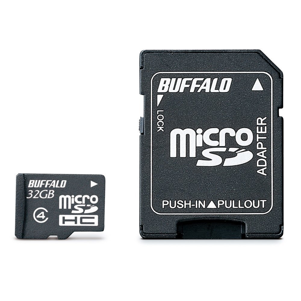 Buffalo Waterproof Class 4 MicroSDHC SD Adapter 32GB RMSD-BS32GAB