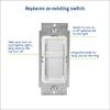 Leviton SureSlide Dimmer Switch for Dimmable LED, Halogen and Incandescent Bulbs, 6672-1LW, White view 3
