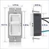 Leviton SureSlide Dimmer Switch for Dimmable LED, Halogen and Incandescent Bulbs, 6672-1LW, White view 4