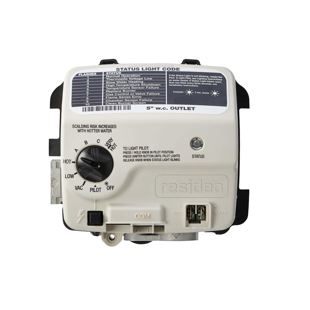 Reliance Water Heater Natural Gas Control Valve 100112336 Thermostat Compatible with A.O. Smith, Reliance, State, and American Branded Water Heaters