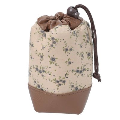 Amazon Original ETSUMI ETM-9518 Lens Case, Rafine Beige, Floral Pattern