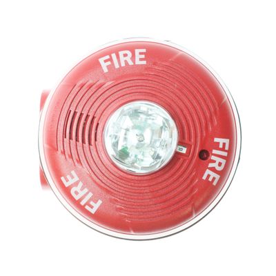 System Sensor PC2RK Ceiling-Mount Outdoor Horn Strobe W/Backbox, 12/24V, Red