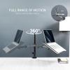VIVO Single Laptop Notebook Desk Mount Stand, Fully Adjustable Extension with C-clamp, Fits up to 17 inch Laptops, Black, STAND-V001L view 4