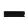Kendall Howard 2U Flanged Spacer Blank Heavy-Duty 14-Gauge Steel, Improves Airflow & Strength, Tool-Less Mounting Clips, Rounded Corners, 19" EIA Compliant, Made in USA, Black Powder Coat view 2