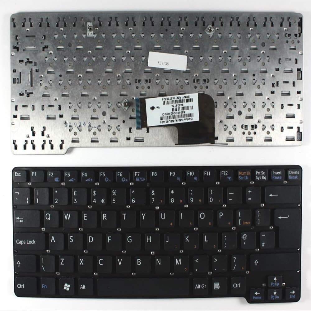 Power4Laptops UK Layout Black Replacement Laptop Keyboard Compatible with Sony Vaio VPC-CW18FX