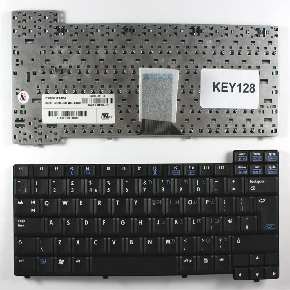 Power4Laptops UK Layout Black Replacement Laptop Keyboard Compatible with Compaq Presario V1028