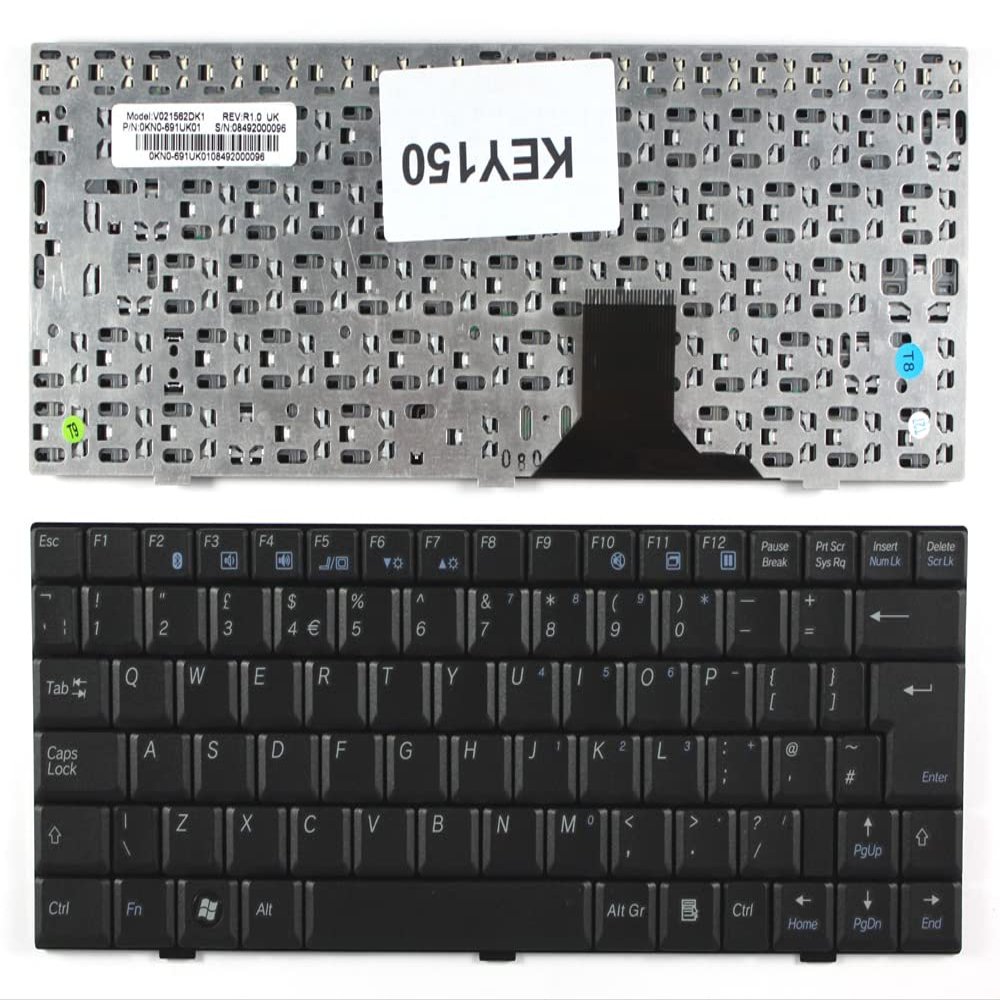 Power4Laptops UK Layout Black Replacement Laptop Keyboard Compatible with Packard Bell EasyNote BG45-P-020