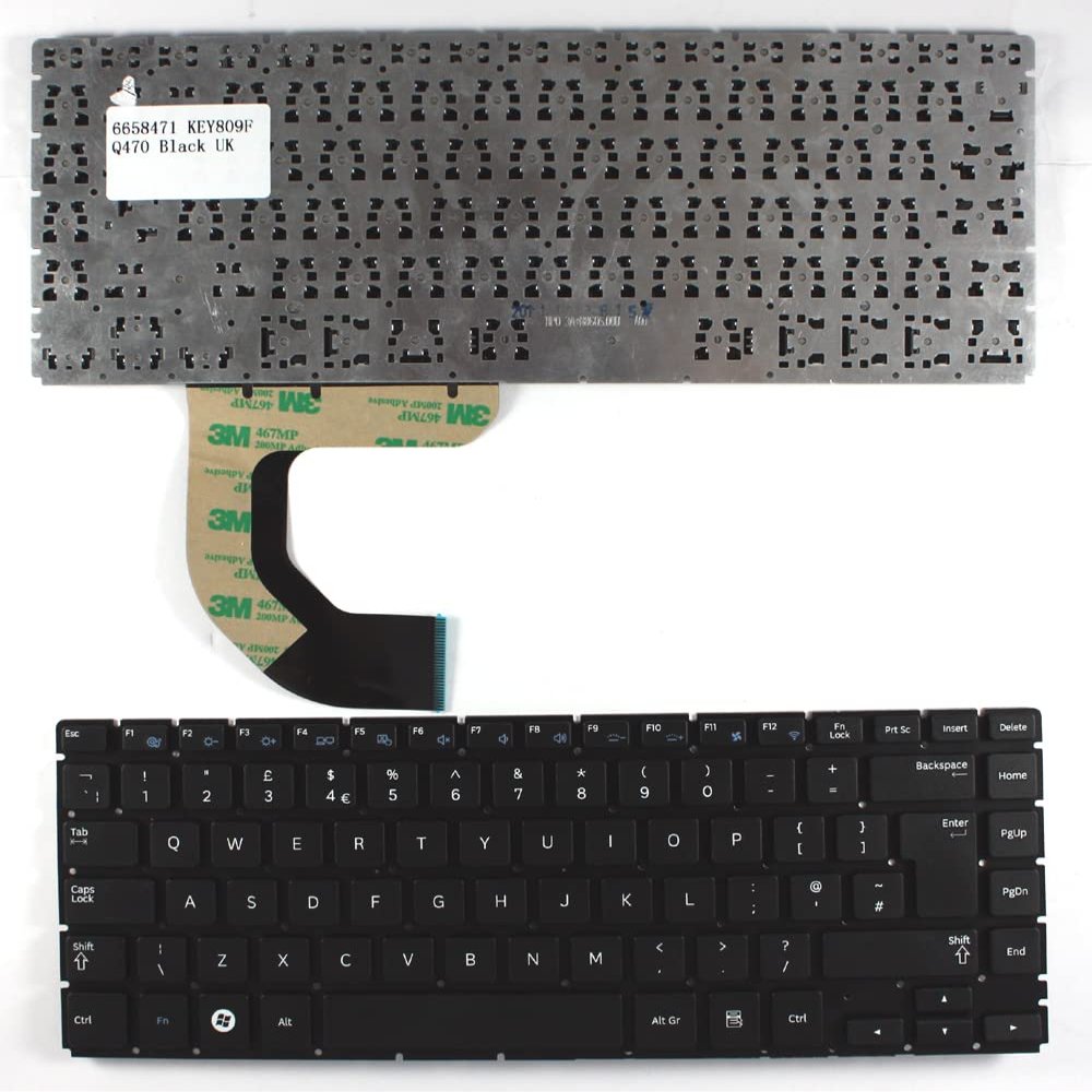 Power4Laptops UK Layout Black Replacement Laptop Keyboard Compatible with Samsung 9Z.N8GSN.10U