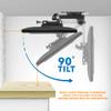 Mount-It! Flip Down TV & Monitor Mount, Under Cabinet & Ceiling Bracket for Kitchens, RVs & Small Spaces | Fits 1337 Inch Screens | VESA 75x75 100x100 200x200 | Tilt & Swivel | 44 lbs Capacity view 2