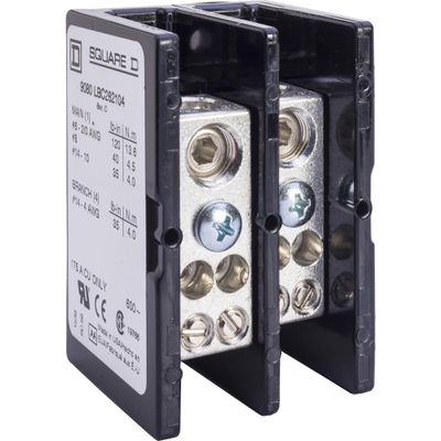 SQUARE D 9080LBC262104 Power Distribution Block 600V 175A Tlb