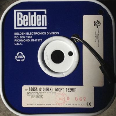 Belden 1865A Sub-Miniature 75 ohm RG-59/U 500 foot Reel Black
