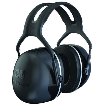 3M PELTOR Ear Muff Hearing Protection, Over the Head Earmuffs, X Series X5A, NRR 31 dB, Pack of 1, Construction, Manufacturing, Automotive, Maintenance, Black