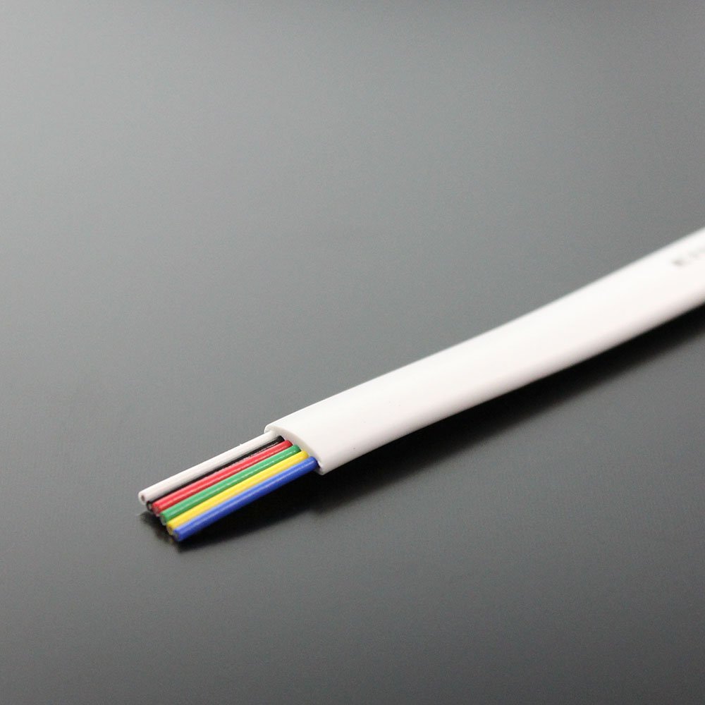 Talows CMJ-300WH6 TARO'S Modular Cable (Wire), 0.09 inch (2.4 mm) Thick, 6 Poles, 6 Cores (6P6C), White, 984.1 ft (300 m), Boxed
