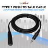 Voicebooster Type 1 Push to Talk (PTT) Cable Compatible with iComm view 2