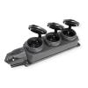 Bachmann 381.109 Power Strip 3 Sockets with Cover 230 V Black view 2