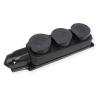 Bachmann 381.109 Power Strip 3 Sockets with Cover 230 V Black view 3