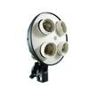 ePhotoInc 3200K Warm Lighting 10 x 12 Black Muslin Background Support Kit with 2400 Watt Video Photography Studio Light Set Case H9004SB2-1012B 3200K view 3