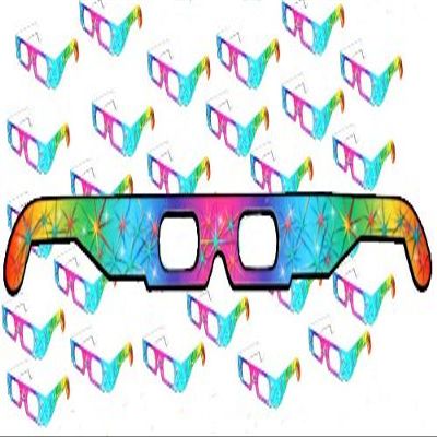 24 Pairs - Ships Flat - Prism Diffraction 3D Fireworks Glasses - For Laser Shows, Raves