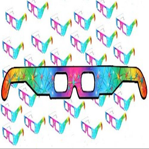 24 Pairs - Ships Flat - Prism Diffraction 3D Fireworks Glasses - For Laser Shows, Raves