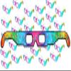 24 Pairs - Ships Flat - Prism Diffraction 3D Fireworks Glasses - For Laser Shows, Raves view 1