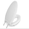 Centoco 2 inch Raised Toilet Seat for Seniors, Elongated, Closed Front with Cover, Plastic, Made in the USA, HL800STS-001, White view 1