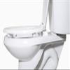 Centoco 2 inch Raised Toilet Seat for Seniors, Elongated, Closed Front with Cover, Plastic, Made in the USA, HL800STS-001, White view 4