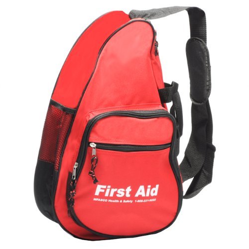MFASCO First Aid Bag Sling Bag Red Deluxe Empty Each