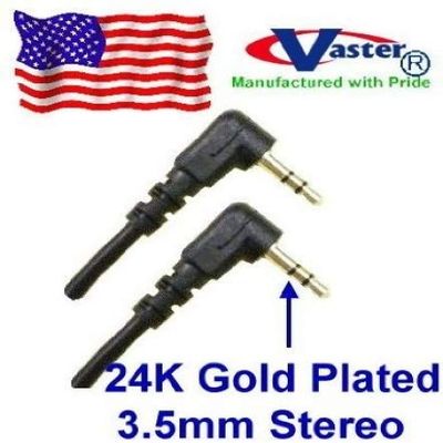 3.5mm Stereo Patch Cable - Angled Male to Angled Male 3 Ft