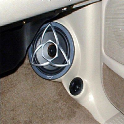 QLogic Kick Panel Speaker Mounts Compatible with Cadillac Escalade, Chevy Avalanche Suburban Tahoe Silverado, GMC Denali Yukon Yukon-XL Sierra & Classic (5.25", Dark Blue 12)