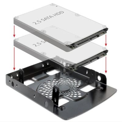 Delock Installation Frame > 2 x 2.5 inch/3.5 inch Scarf