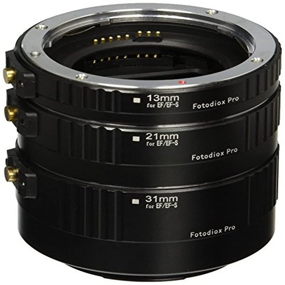 Fotodiox Pro Canon EOS Auto Macro Extension Tube Set Kit for Extreme Close-Up with Autofocus and Auto-Exposure
