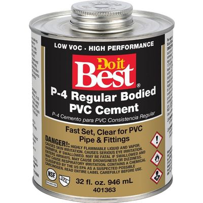 Do it Best 32 Oz. Regular Bodied Clear PVC Cement - 1 Each