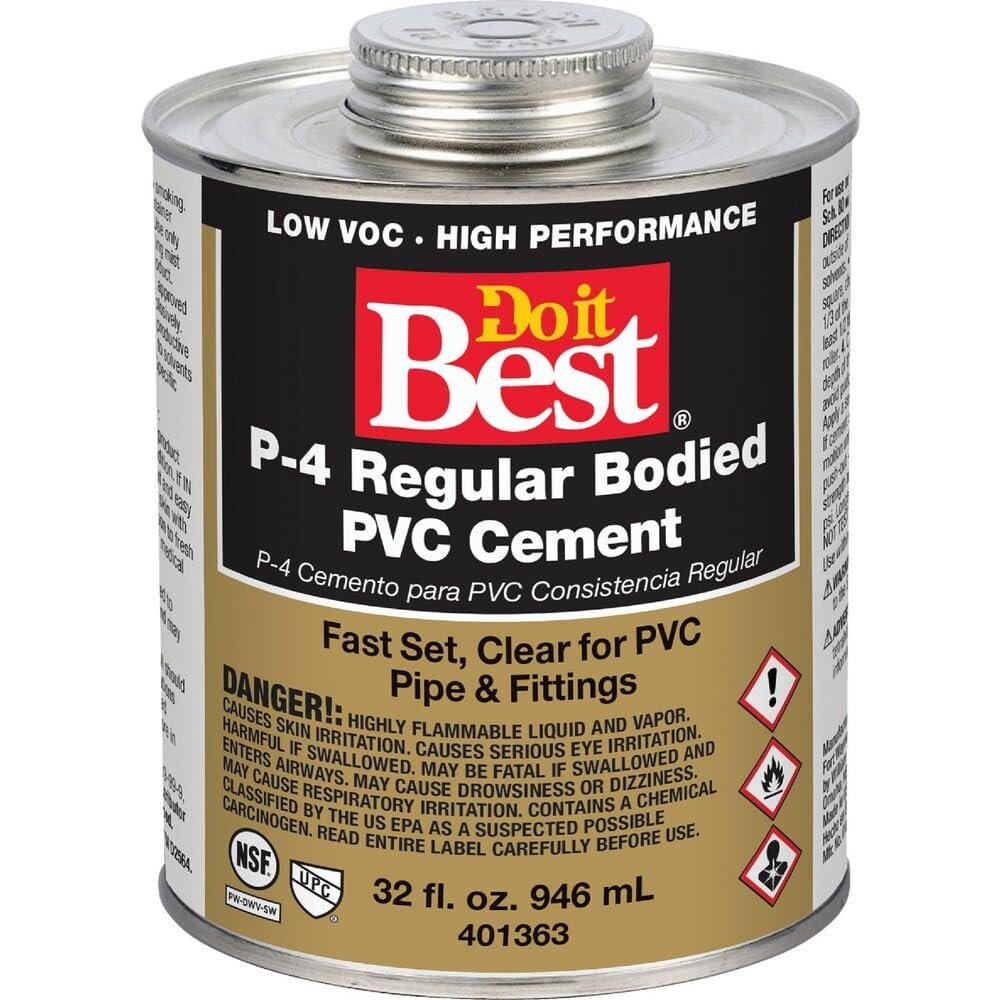 Do it Best 32 Oz. Regular Bodied Clear PVC Cement - 1 Each