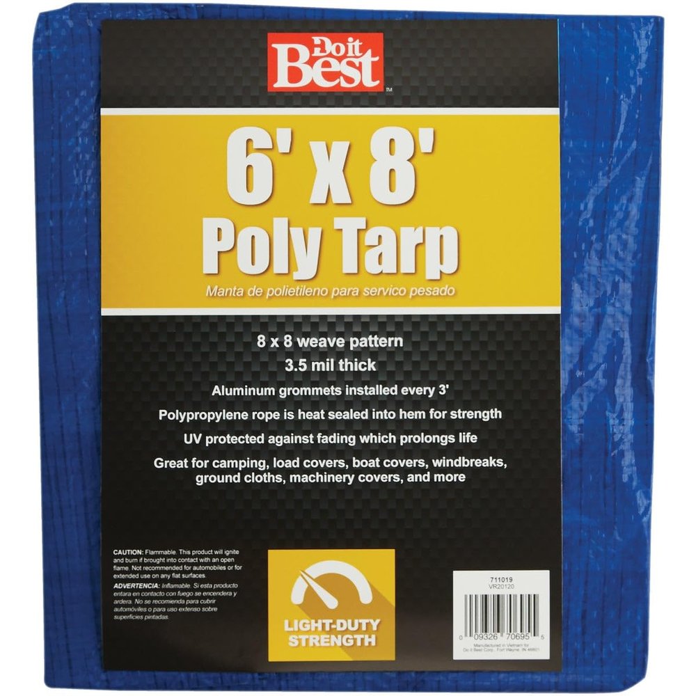 Dynatech International Inc. Do it Best Blue Woven 6 Ft. x 8 Ft. General Purpose Tarp - 1 Each