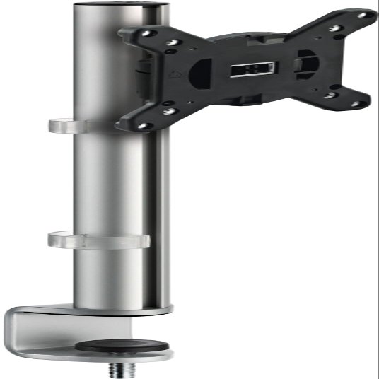 Novus My One c Monitor Mount w/Desk Clamp Base, Adjustable for Ergonomic Viewing, Easy Installation, Ideal for Home Offices, Silver