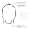 7 Inch Heavy Duty Harp Fitter For Lamp Shades Polished Nickel view 2