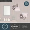 VAXCEL Standford 1-Light 5.25 inch Wide Brushed Nickel Traditional Bathroom Vanity Lighting Fixture, White Alabaster Glass Shade, Dimmable, LED Compatible, Wall Mounted Steel Sconce view 4