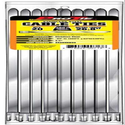 Pro Tie Heavy Duty Wide Stainless Steel Cable Ties for Indoor and Outdoor Use, 316 Marine Grade Stainless Steel | 26.8-Inch, 100 lbs. Tensile Strength, 20-Pack (PN: SS26HDW20)