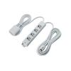 ELECOM Power strip with hand switch 4 outlet 3pin plug with magnet 3m [Gray] T-WRMT3430LG/RS (Japan Import) view 1