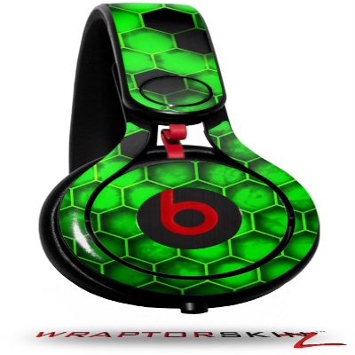 WraptorSkinz Skin Decal Wrap Compatible with Beats Mixr Headphones HEX Green Skin Only (Headphones NOT Included)