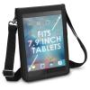 USA GEAR Tablet Holder Case Compatible with iPad mini 7 - Travel Bag Carry Cover with Open Front Design & Adjustable Shoulder Carrying Strap fits iPad mini Tablets (Black) for 7.9" Tablets view 1