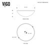 Vigo Vessel Sink Sheer Black - 17 Artistic Round Bowl Sink for Bathrooms, Tempered Glass Above Counter Bathroom Sink with NonStickShield, QuickDrain & TempGuard, Modern Luxury Design view 4