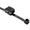 Hellermann Tyton 156-00554 Cable Tie and Edge Clip, 50lb, 8.0" Long, EC22, Panel Thickness .04"-.12", PA66HS, Black (Pack of 500) view 1