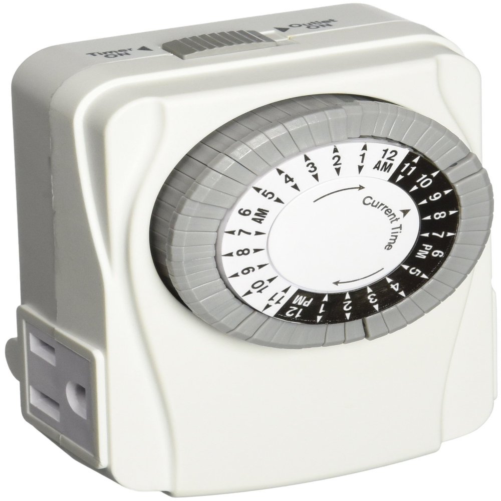Powerzone TNI2423 Heavy Duty Indoor Electromechanical Timer, 125 V, 15 A, 24 Hr