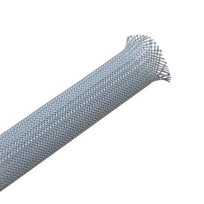 Hellermann Tyton 170-21000 Helagaine Braided Sleeving, 10mm Dia, Polyamide 6.6, Gray, 328ft Reel