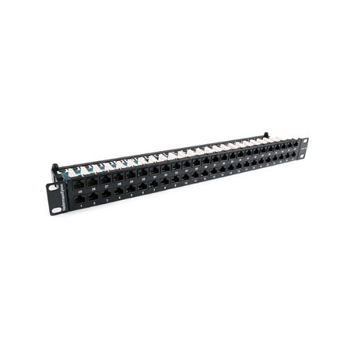 Hellermann Tyton PP110C5E481U Category 5e 48 Port Patch Panel, 1U, Black