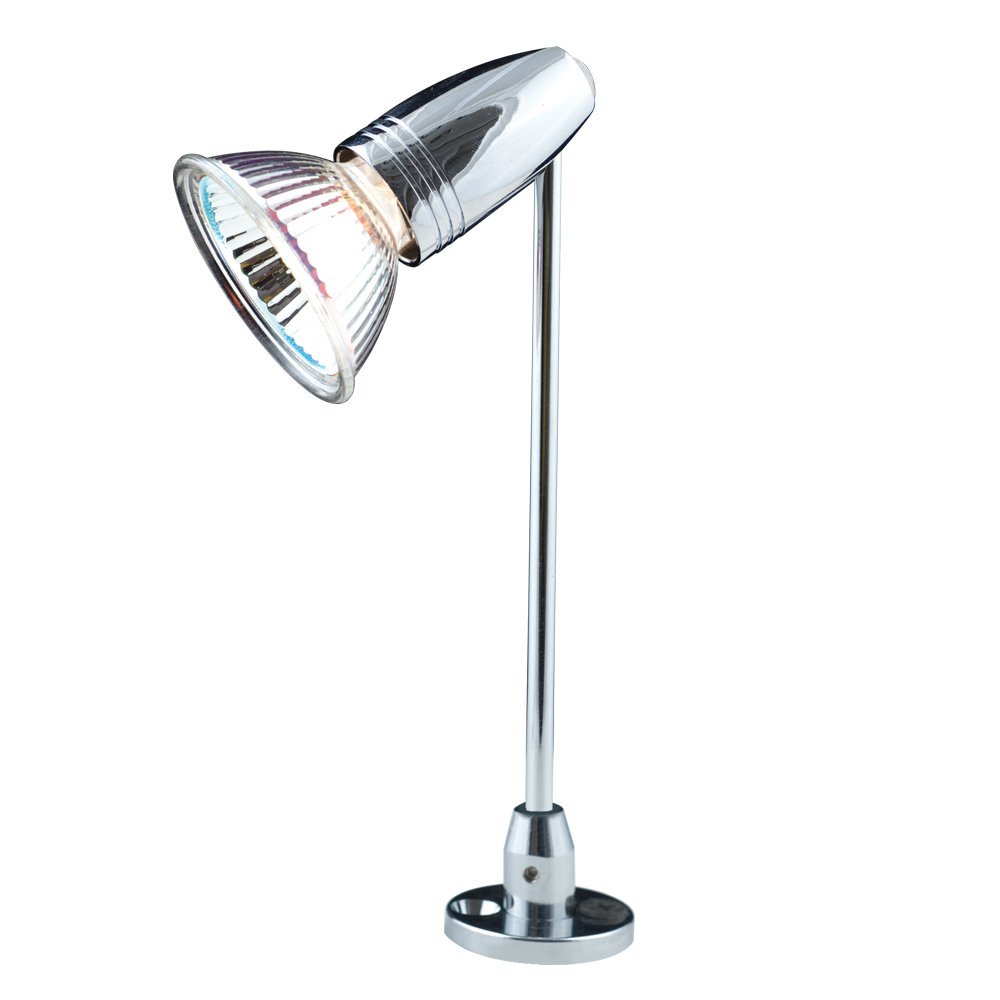 Jesco Lighting SP101-S12-CH Willy - 1.88" Adjustable Spot with 12" Straight Stem, Chrome Finish