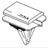 Auveco 21198 Door Cladding Molding Clip, (15 x 20 mm Top x 20 x 24 mm Bottom) Head, Nylon, White